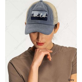C.C Gorra De Béisbol Tipo Camionero De Malla Ajustable con Cola De Caballo Y Moño Alto Desordenado