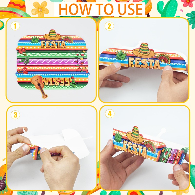 24 Pcs Mexican Food Paper Trays Candy Chips Popcorn Disposable