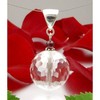 Pendant of real rock crystal garnet & 925 silver faceted
