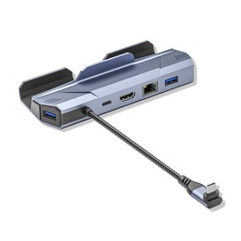TENKU Portable Gaming PC Compatible 6-in-1 Universal Cradle Docking Station Dock Steam Deck/ROG Ally/ONEXPLAYER/AYANEO/GPD PD Support 100W Stand LAN Port Ethernet Support HDMI 4K60Hz