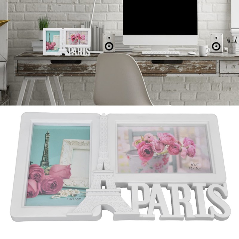 Paris Tower Photo Frame, 2 Pieces, 29.8 x 17 cm,