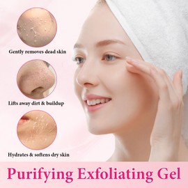 PULLING OIL Purifying Exfoliating Gel 2 Pack, Gentle Exfoliating Gel for Face & Body, Deep Cleansing & Moisturizing Skin, For All Skin Types