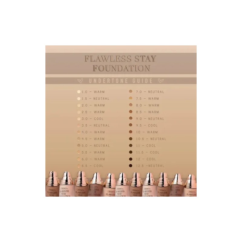 Beauty Creations - Base Líquida, Flawless Stay Foundation Fs11.0