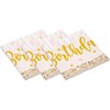 Sparkle and Bash Pink and Gold Plastic Party Tablecloth, Happy
