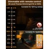 Wivety Sleep Light Bulbs Amber 1600K with Remote Control, E26