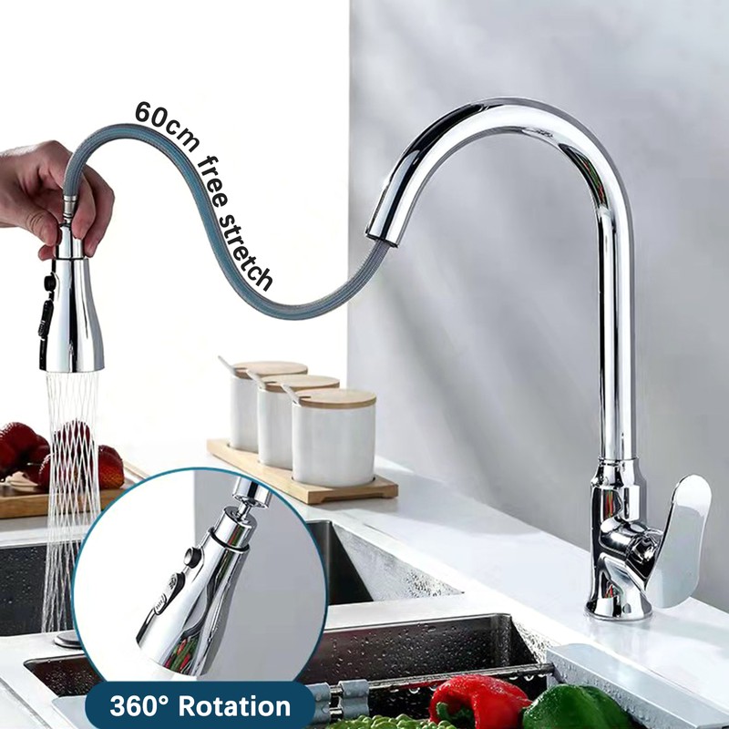 Swivel Universal Faucet Extender Swivel Head Metal Attachment Rotatable Faucet