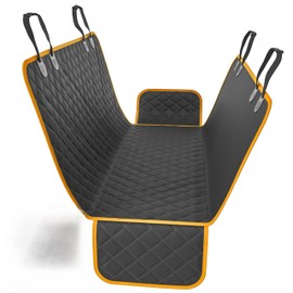 Active Pets Orange XL Dog Car Hammock Back Seat Cover, Waterproof Backseat Cover Protector for Truck Bench Rear of Sedans or SUVs, Essential Pet Supplies Vacuum or Wipe Clean, Machine Washable