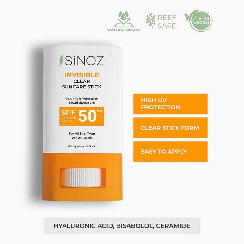 Sinoz Invisible Clear Suncare Stick – Unsichtbarer Schutz mit Filtertechnologie
