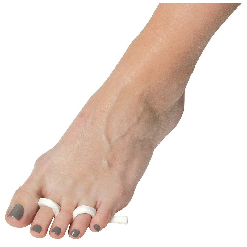 ForPro Toe Separator Strips, Individual Pedicure Toe Separators, 6” L,