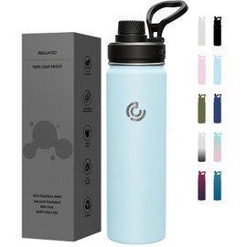 Sports Water Bottle 22oz, Insulated Water Bottle with Straw,Stainless Steel,Simple Modern,Suitable for Travel, School, Boy, Girl(FOG)
