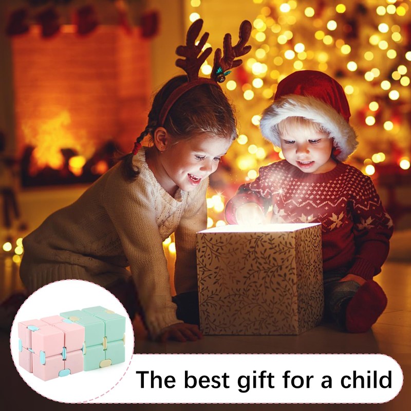GEARMAX Pack of 2 Infinity Cubes, Infinity Cube Anti-Stress Toy,