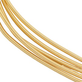 Beebeecraft 1 Box 3.28FT French Gimp Wire 18K Gold Plated Brass Copper French Wire for Jewellery Making (2mm)