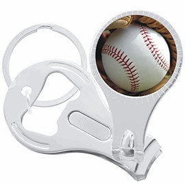Baseball Glove Nail Clippers Plus Bottle Opener Keychain