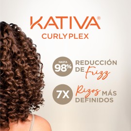 Kativa Curly Plex Deep Conditioner 450ml for All Types of Curls, Defining Curls and Rebuilding with Nano-Bond Complex, Shea Butther and Flaxseed