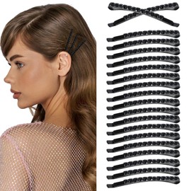 Mabor 20Pcs Decorative Bobby Pins Rhinestone Bobby Pins for Hair Sparkly Crystal Hair Pins for Women Girls Shiny Metal Hair Barrettes Hair Styling Accessories