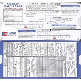 Air Duct Sizing Calculator Slide Chart HVAC
