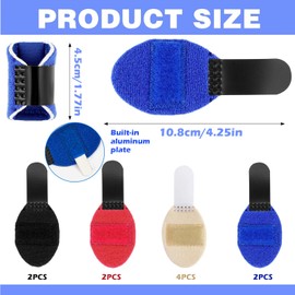 YanBous Pack of 10 Finger Splints - Reusable Trigger Finger Splint with Removable Aluminium Support, Suitable for Index, Medium, Ring & Small Fingers, Arthritis & Post Surgery