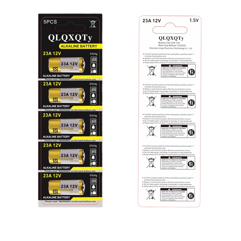 QLQXQTy 10PACK 23a A23 23A 23AE Alkaline Battery 12V