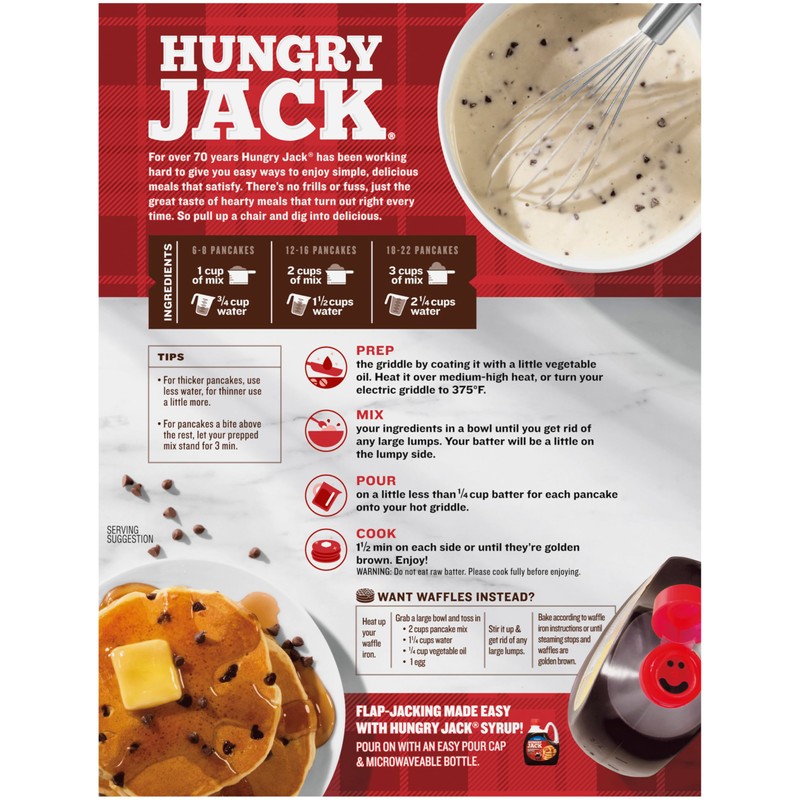 Hungry Jack Complete Chocolate Chip Pancake & Waffle Mix 28