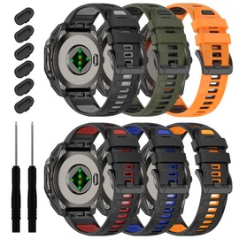 MDBBLBM 26mm Quickfit Watchbands Compatible with Garmin Tactix 8/Fenix 8 AMOLED 51mm/Fenix 7X/7X Pro/6X/6X Pro/5X/5X Plus/3, Silicone Strap for Garmin Descent Mk2i/3i 51mm/Epix Pro 51MM/Enduro3/2