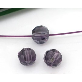 Pack of 200 PCs Purple Crystal Quartz Faceted Round Beads 5000 4mm, Jewellery Making