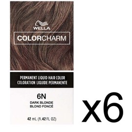 WELLA SALON HAIR WELLA COLOR CHARM PERMANENT DYE LIQUID 6N/611 DARK BLONDE PACK OF 6