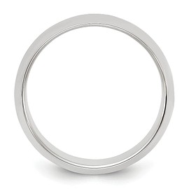 925 Sterling Silver 8mm Half Round Plain Classic Wedding Band Ring Size 7