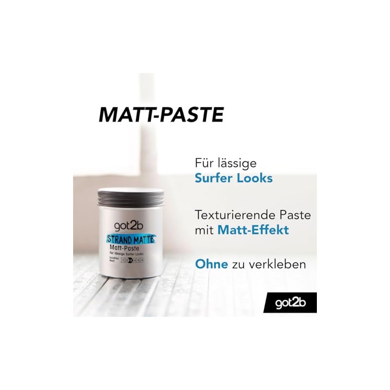got2b Strand Matte Paste (100 ml), Styling Paste for Matte