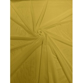 Backdrop King Inc, 58/60" Wide Solid Stretch Power Mesh Fabric Nylon Spandex (1 Yard, Light Yellow)