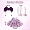 Lyreh 6.69in Purple Doll Clothes, Cute Soft Cloth Outfit Set