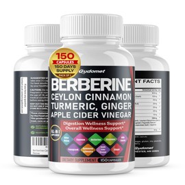 Berberine Ceylon Cinnamon - All-in-1 Supplement with Bitter Melon AVG Gymnema sylvestre Turmeric Milk Thistle Licorice Holy Basil Fenugreek Banaba