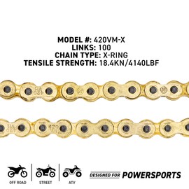 NICHE Gold 420 X-Ring Chain 100 Links With Connecting Master Link