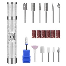 Electric Nail File Toenail Grinder for Human Thick Toenails Toenail Grinder for Thick Nails Polishing Care Peeling Removal Edge Shaping Suitable for Various Nails and Shapes (18 Grinding Heads)