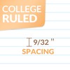 SUNEE Spiral Notebooks, 1-Subject, 5 Pack, College Ruled Paper, 8"