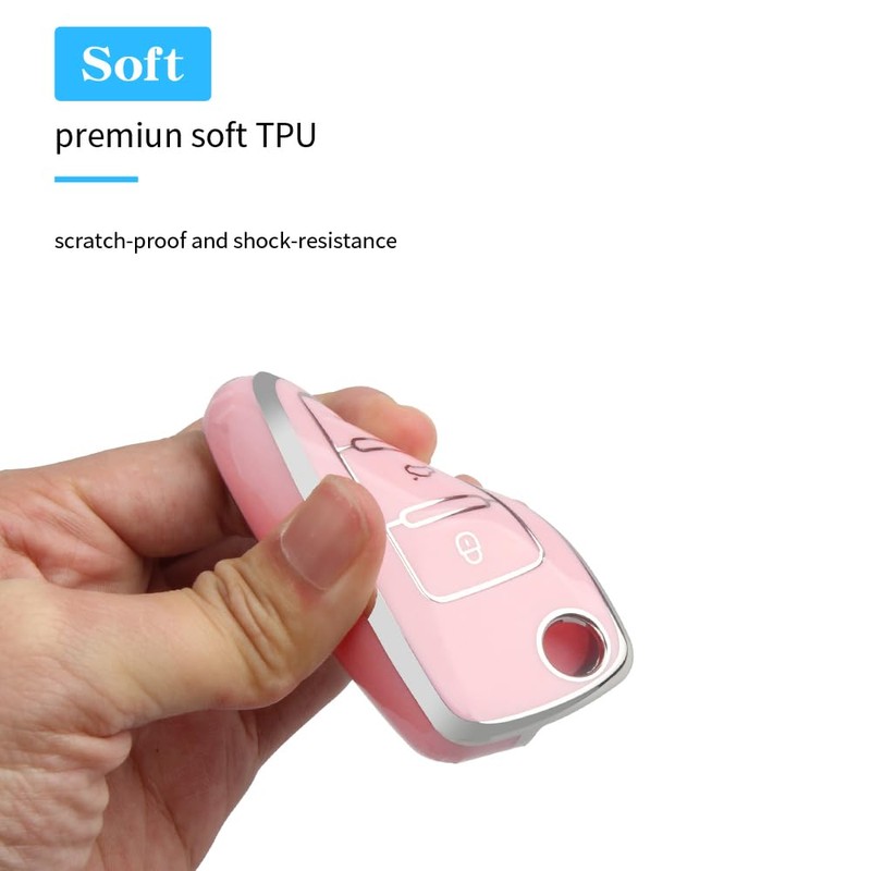 MILD EAST for VW Car Key Fob Cover with Keychain,