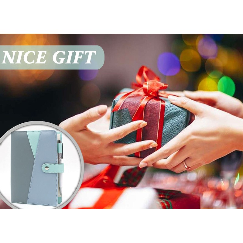 GINMLYDA Budget Binder Money Saving Wallet, 28pcs A6 Savings Binder