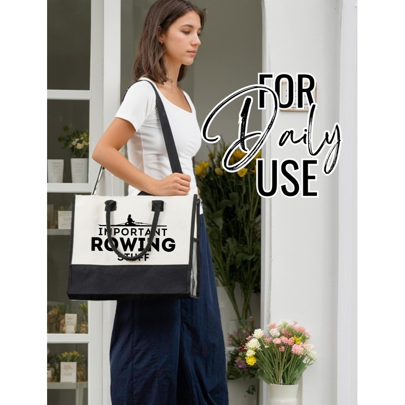 InnoBeta Rowing Gifts for Women, Rowing Tote with Top Zipper
