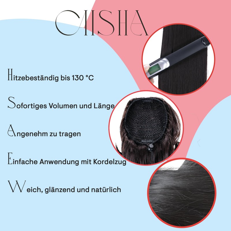 Prettyshop 65 cm Ponytail Hair Extension, Straight