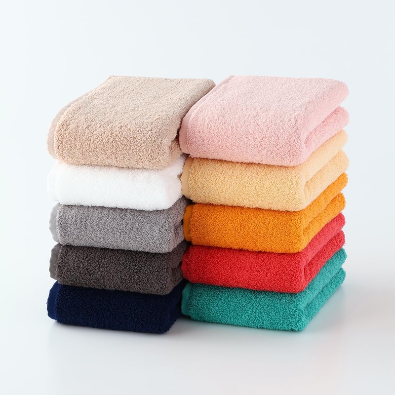 UCHINO Okubari Towel, Small Bath Towel, Beige, Water Absorbent, Quick