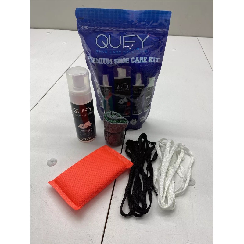 QUFY Shoe Care Solutions Shoe Care Kit Microfiber Cloth Foam