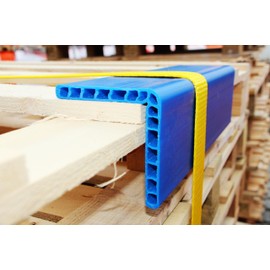 (1x) Edge Protection Angle 800 mm - Blue | 120 x 120 x 12 mm | Edge Protectors Made of PE Plastic | Shatterproof, Dimensionally Stable & Cold-Resistant - for Load Securing with Lashing Straps