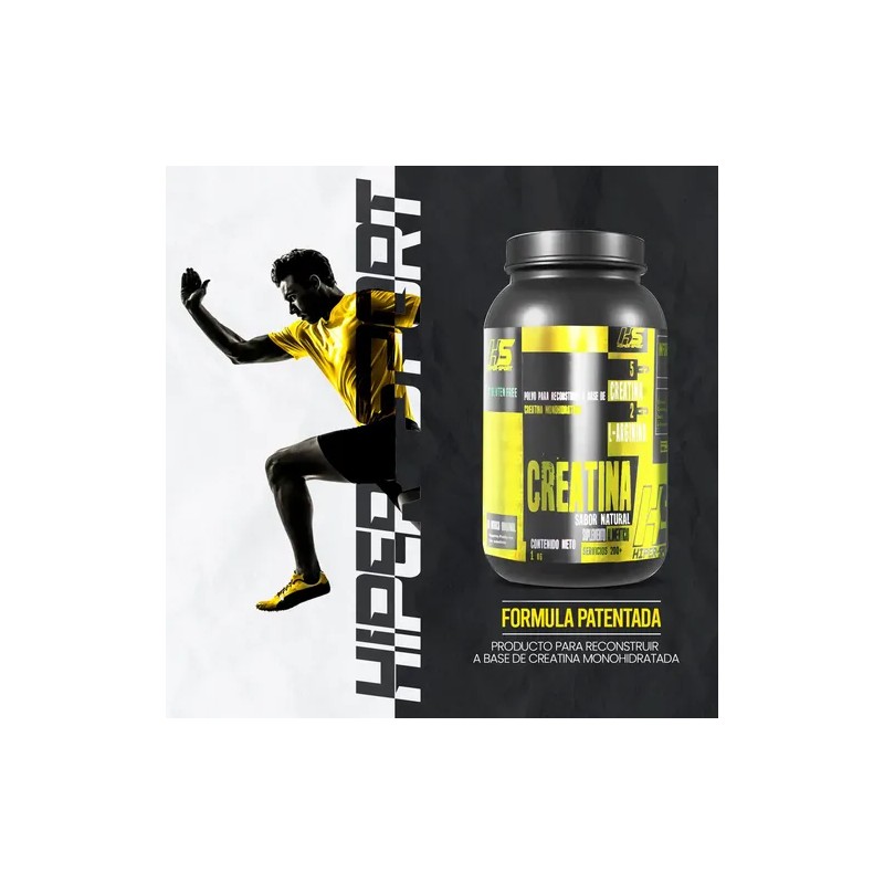 Creatina Monohidratada Hs 1kg 200 Servicios Hiper Sports