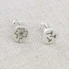 Unbranded Silver Make A Wish Dandelion Flower Circle Studs