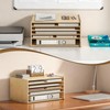 Gtouse Wooden Construction Paper Organizer 20" x 13.5", 6 Tier