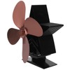 4 Blade Thermal Heat Powered Wood Stove Fan Fireplace Accessory