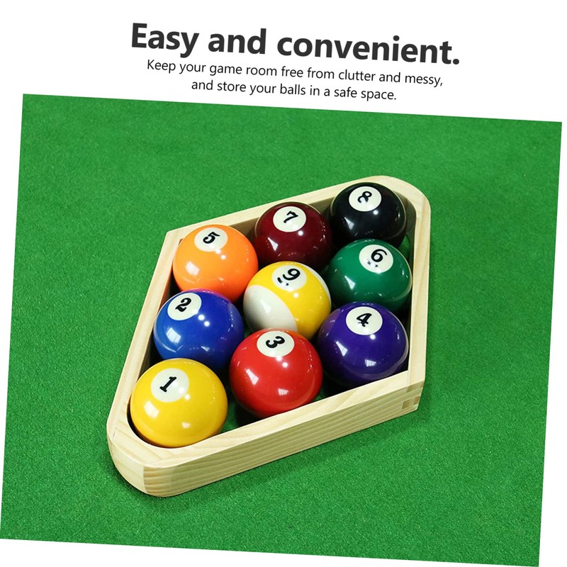 Mikinona 2pcs Billiard Ball Rack Solid Hardwood Pool Table Ball
