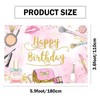 YQWIN Spa and Makeup Party Decorations - Birthday Backdrop Banner
