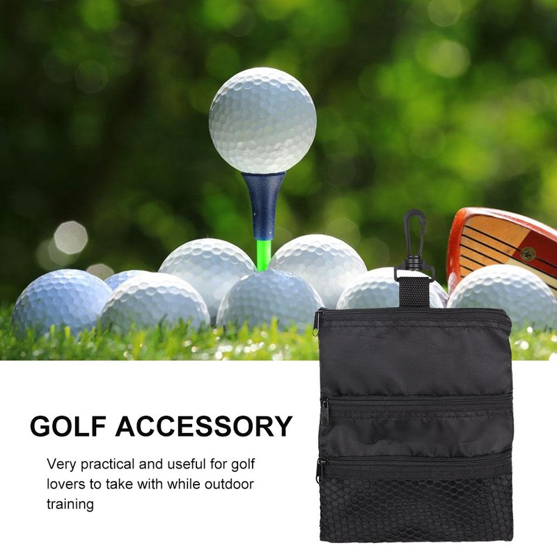VBESTLIFE Golf Tee Bag Golf Tee Storage Pouch Zippered Golf