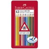 FABER-CASTELL Triangular Colouring Pencils Colour Grip Pack of 12 -