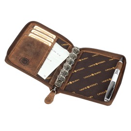 Greenburry Vintage Leather Diary Leather Book Pocket Organiser Brown Made from Vegetable Tanned Cowhide Leather